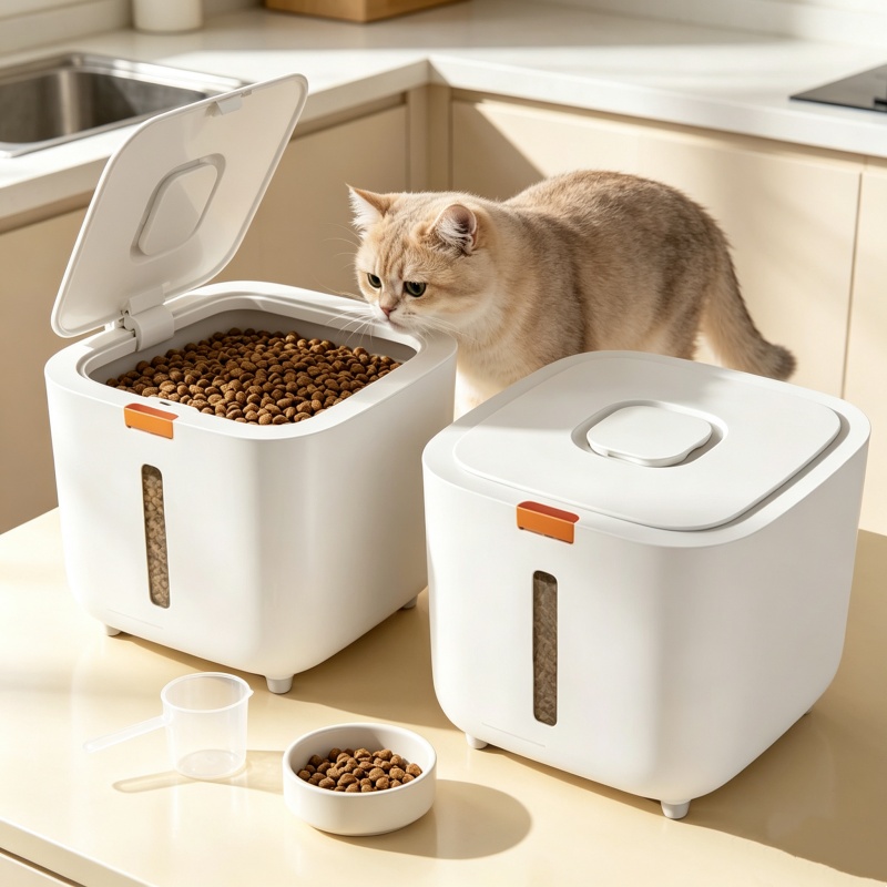 Food Storage Pet - 5/7KG 애완동물 사료 보관 상자, 밀봉된