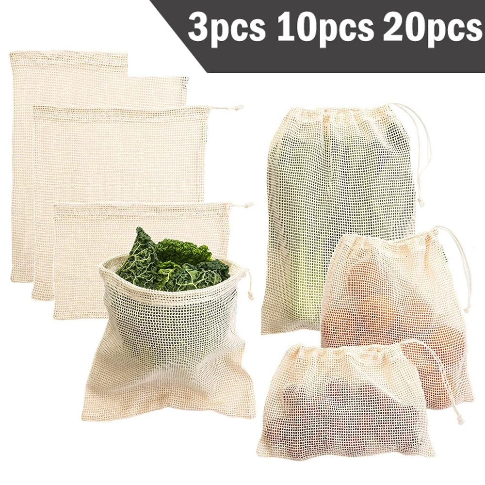 Produce Bag Reusable Mesh - 3 6 10 개 재사용 가능한