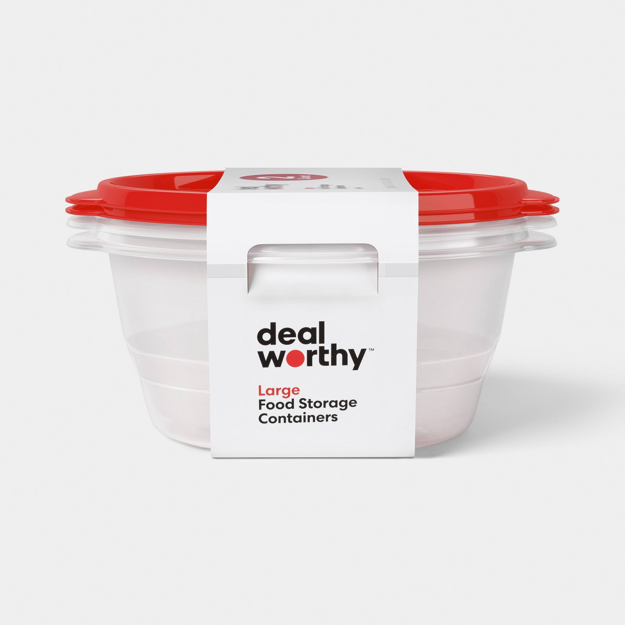 Food Storage Prep Containers - 2캐럿 대형 원형 식품 보관 용기