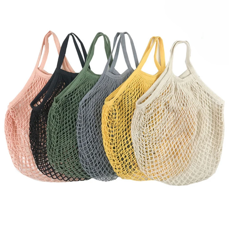 Produce Bag Reusable Mesh - 접이식 면 메쉬 쇼핑백 재사용 가능한