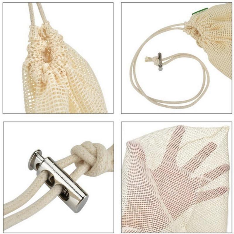 Produce Bag Reusable Mesh - 면 메쉬 생산 가방 야채와 과일을