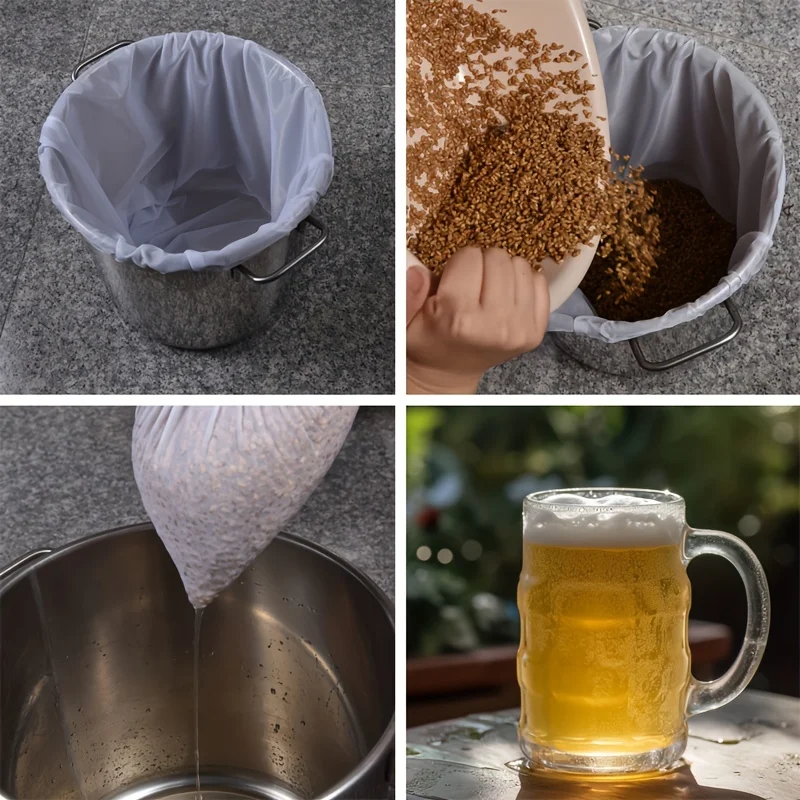Produce Bag Reusable Mesh - 재사용 가능한 필터 백, 콜드브루 커피,