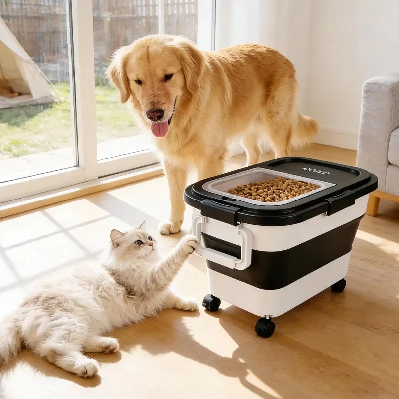 Food Storage Pet - 강아지 사료 보관 용기 20-25lbs, 밀폐형