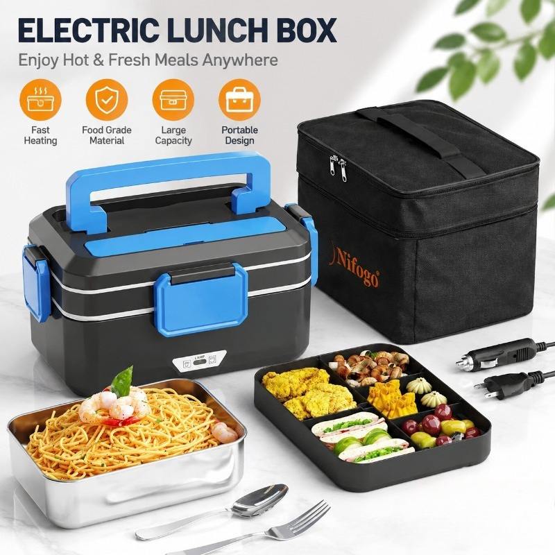 Food Storage Warmer - 이중 용도 전기 가열 도시락, 12V