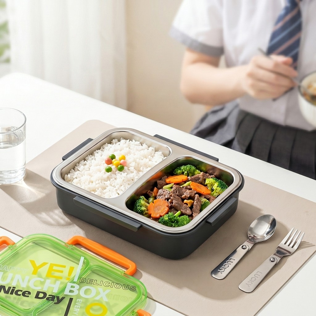 Food Storage Prep Containers - 전자레인지용 304 스테인리스 도시락, 분리형 음식