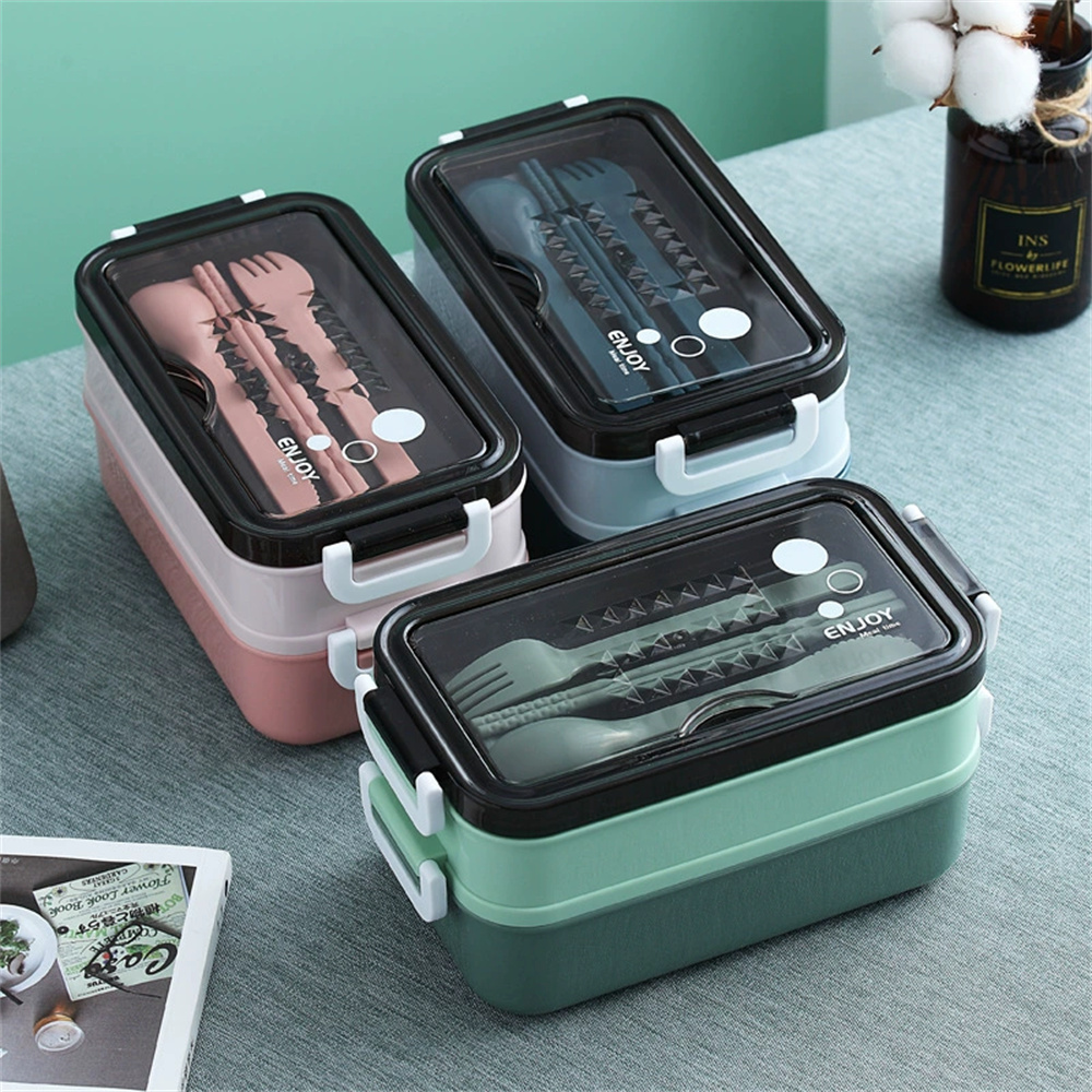 Food Storage With Compartments - 1팩 도시락통 이중 레이어 휴대용 칸막이