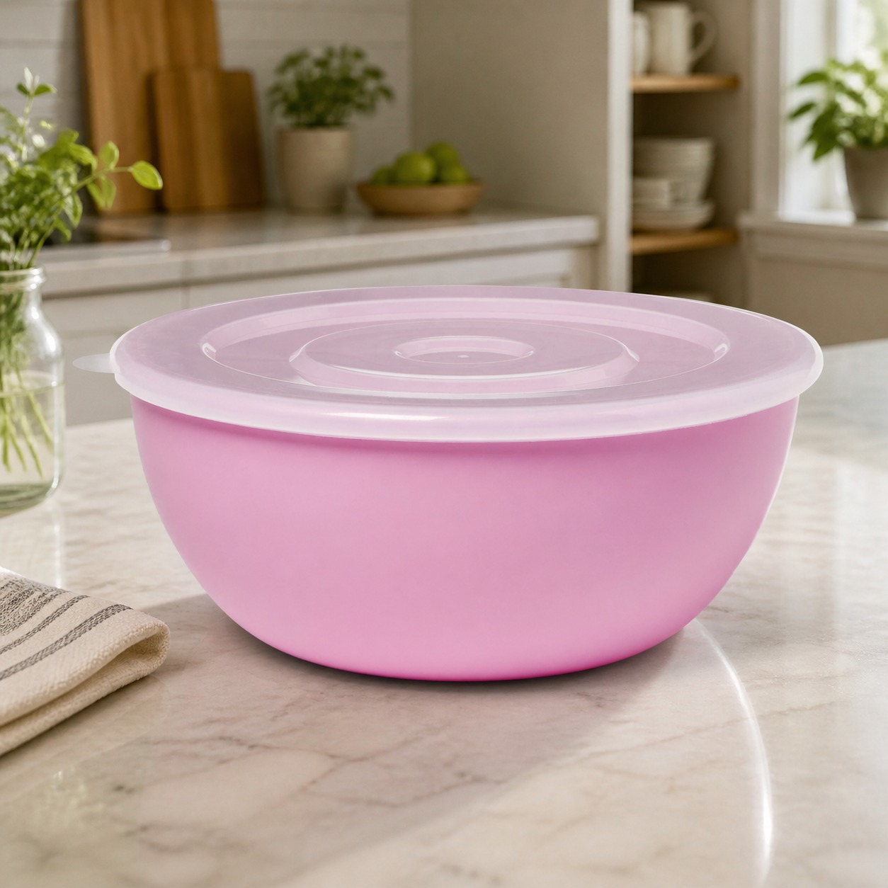 Food Storage Prep Containers - 핑크색 그릇과 어울리는 뚜껑, 주방, 기숙사,