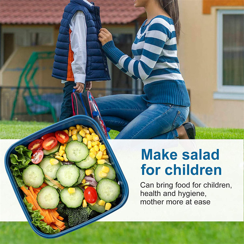 휴대용 샐러드 점심 용기 샐러드 그릇 대형 도시락 상자 - Food Storage With Compartments 리뷰 및 가격