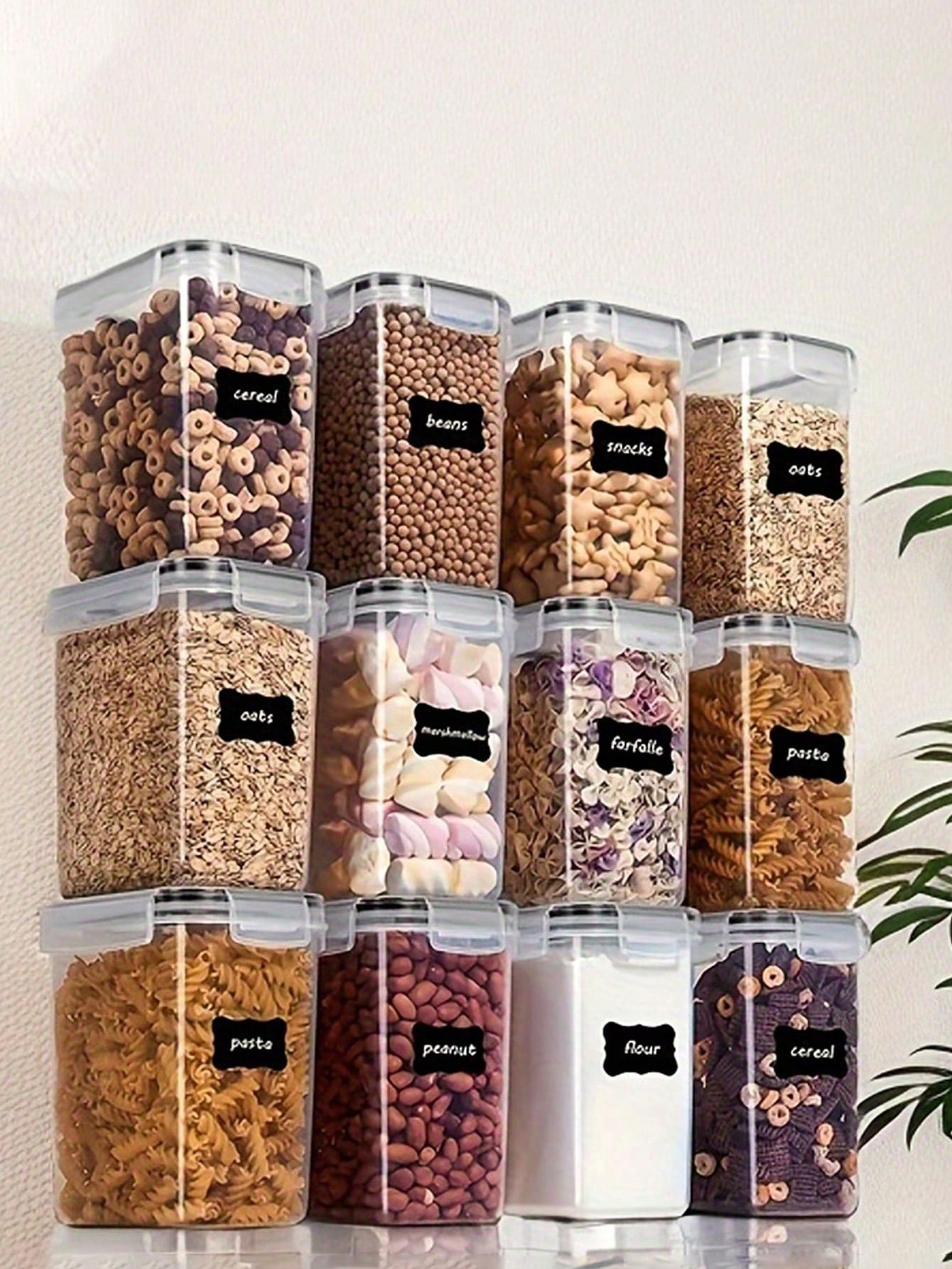 48개의 밀폐 식품 보관 용기, 간편한 잠금 뚜껑이 있 - Food Storage For Pantry 리뷰 및 가격
