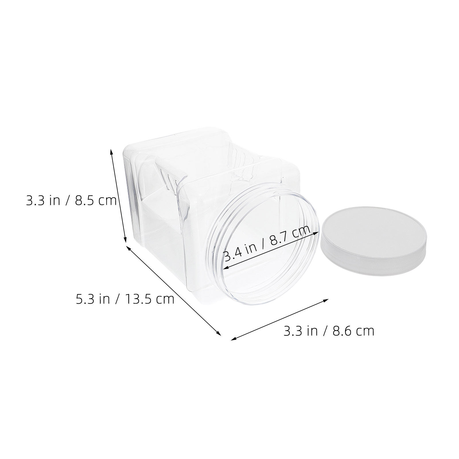 6개입 투명 사각 플라스틱 보관 용기, 밀폐형 넓은 입 - Food Storage Jars Plastic 리뷰 및 가격