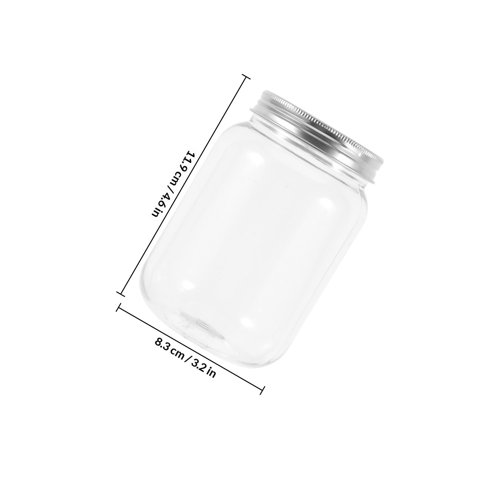 4개의 투명 플라스틱 병, 밀폐 뚜껑 포함, 주방 보관 - Food Storage Jars Plastic 리뷰 및 가격