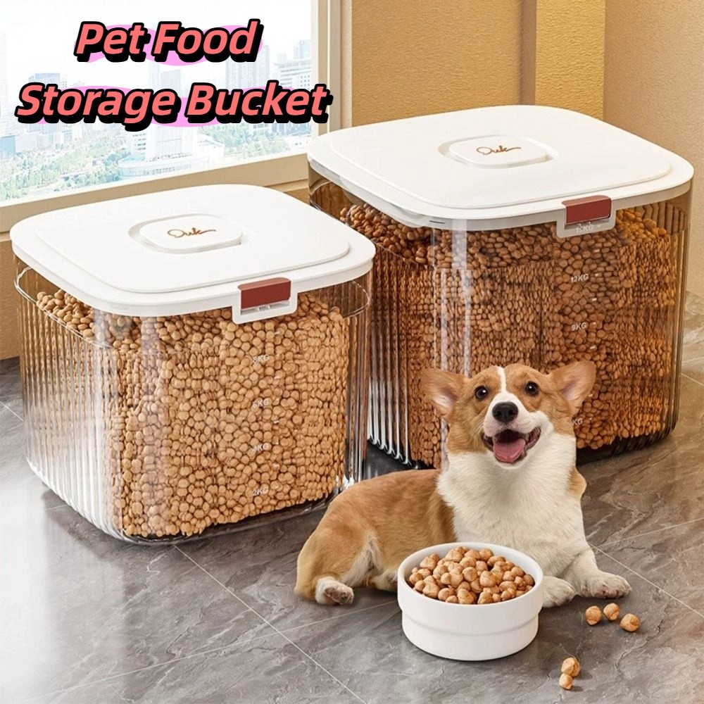 플립 커버 개 사료 보관 용기 투명 대용량 고양이 건사 - Food Storage Pet 리뷰 및 가격