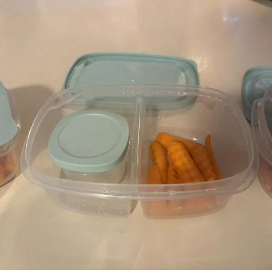 3개 세트 분리형 직사각형 식품 보관 용기, 28온스  - Food Storage With Compartments 리뷰 및 가격