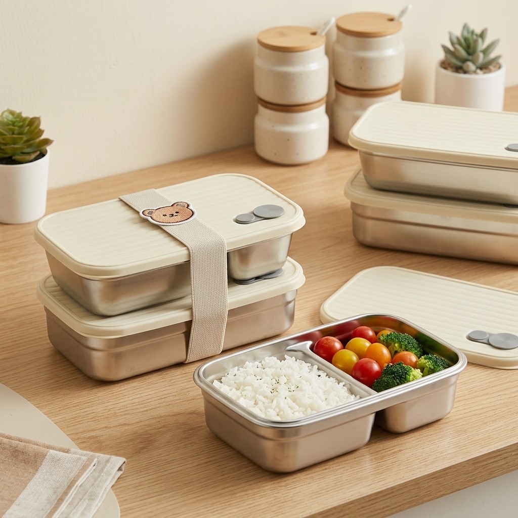 스테인리스 스틸 도시락 금속 도시락 전자레인지용 식품  - Food Storage Prep Containers 리뷰 및 가격