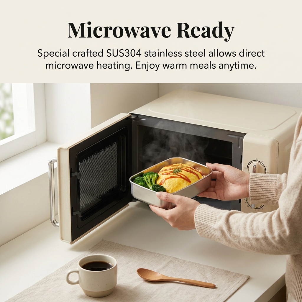 스테인리스 스틸 도시락 금속 도시락 전자레인지용 식품  - Food Storage Prep Containers 리뷰 및 가격