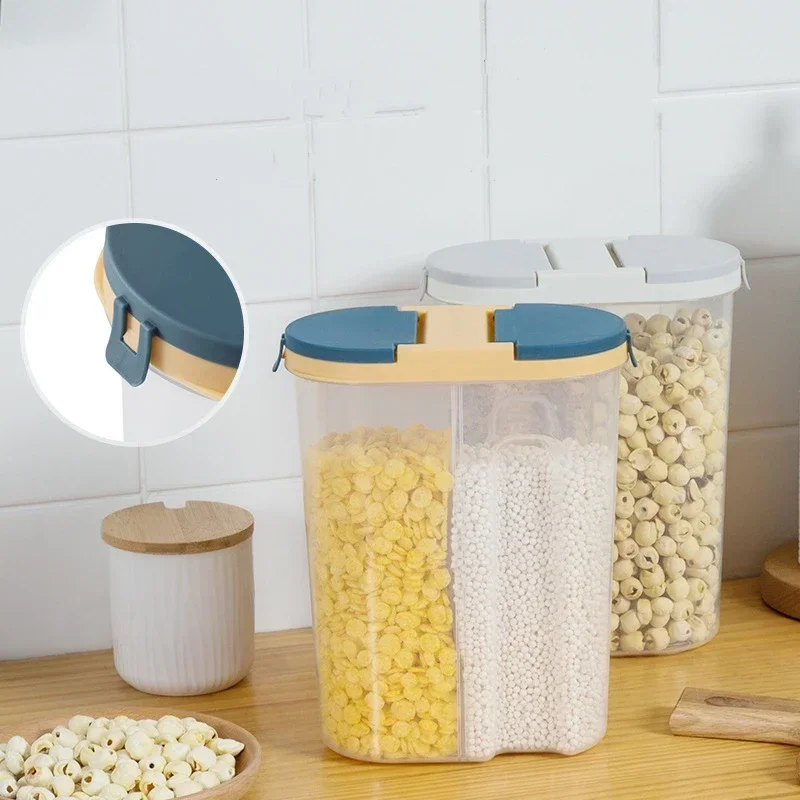 더블 그리드 시리얼 항아리 플라스틱 식품 보관 용기,  - Food Storage Lidl 리뷰 및 가격