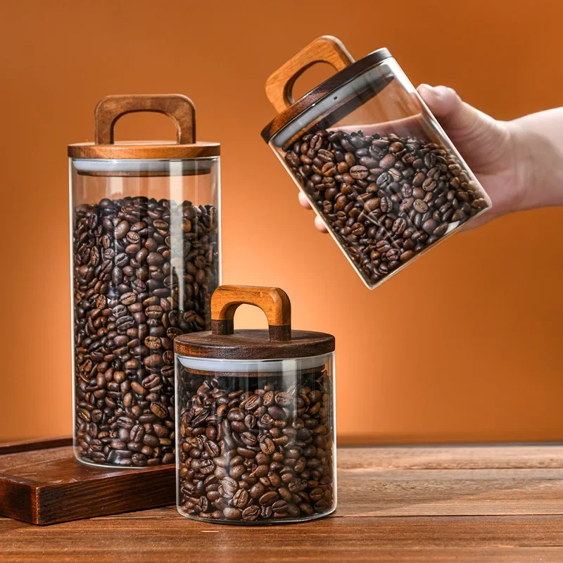 800-2100ml 나무 뚜껑 유리 항아리 1pc 밀폐 - Food Storage Lidl 리뷰 및 가격