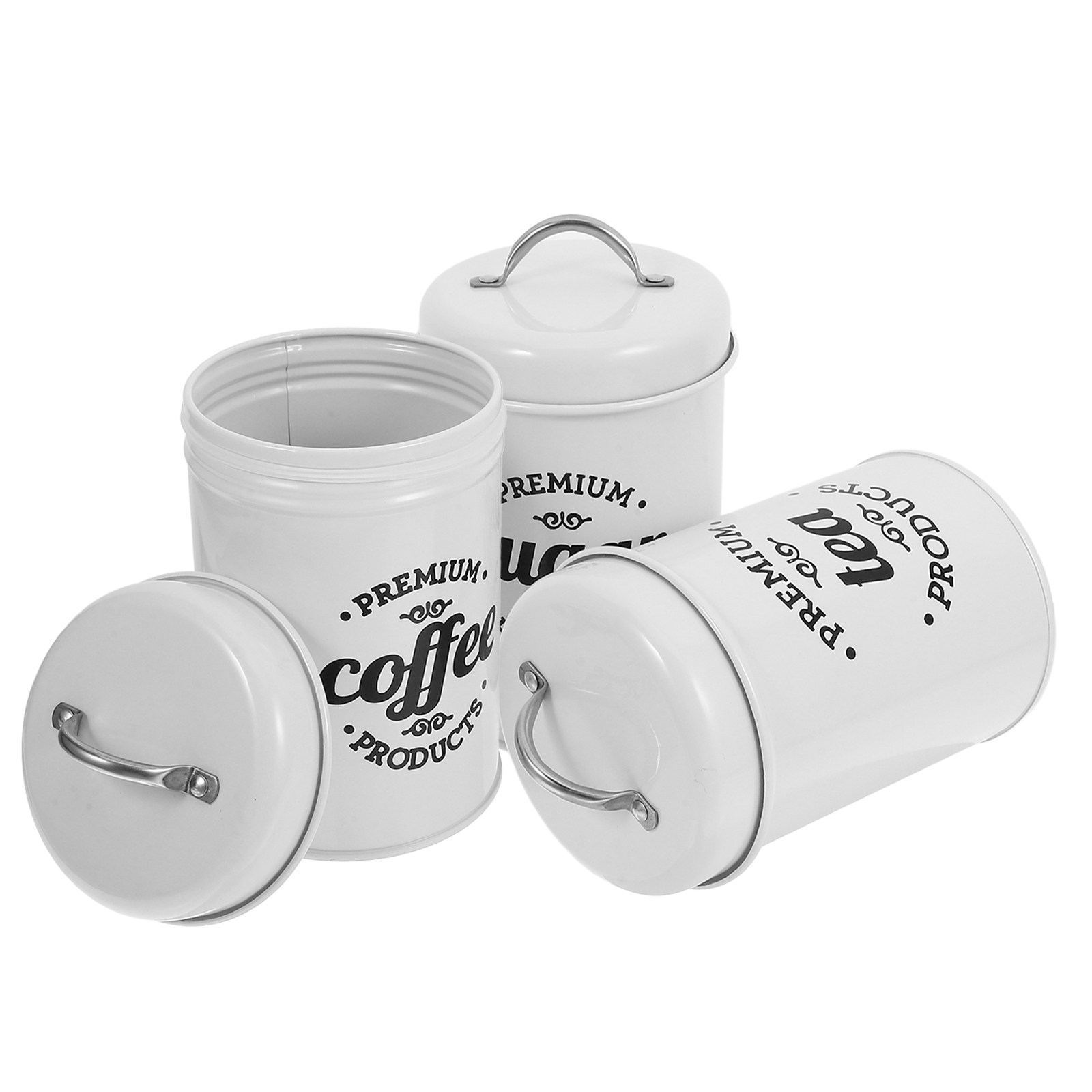 커피, 설탕, 스낵, 차 보관용 밀폐 금속 용기 세트  - Food Storage Jars Plastic 리뷰 및 가격