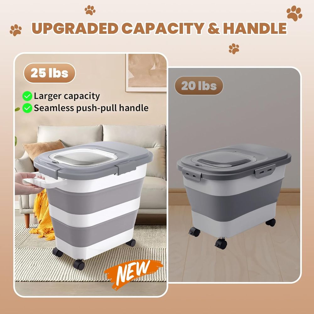 밀폐형 개 사료 보관 용기, 접이식 대형 애완동물 사료 - Food Storage Pet 리뷰 및 가격
