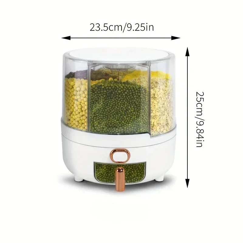 6칸 360 °   회전식 밀폐 식품 보관 용기 - 시 - Food Storage For Pantry 리뷰 및 가격