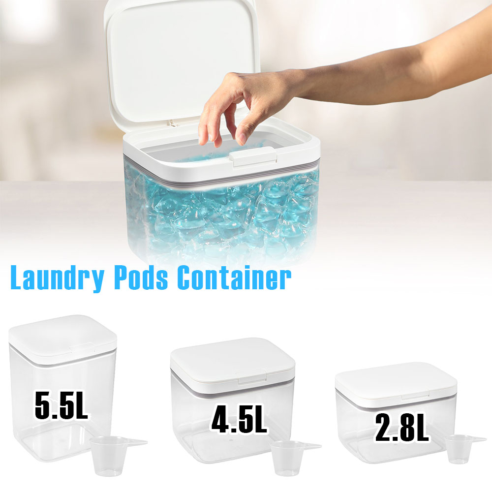뚜껑이 있는 투명 보관함, 자동 팝업 밀폐 세탁 포드  - Food Storage Lidl 리뷰 및 가격