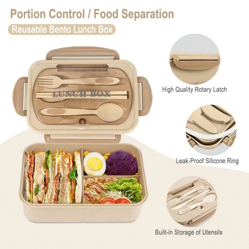 3개/1개 도시락통, 성인용 도시락, 3칸짜리 남녀공용 - Food Storage With Compartments 리뷰 및 가격