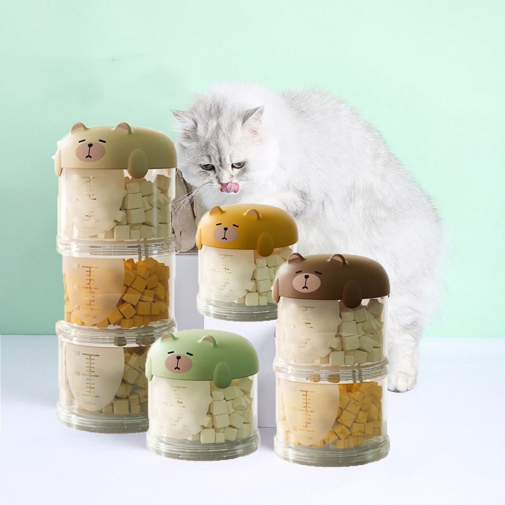 실용적인 플라스틱 다층 고양이 사료 상자 방습 귀여운  - Food Storage Pet 리뷰 및 가격