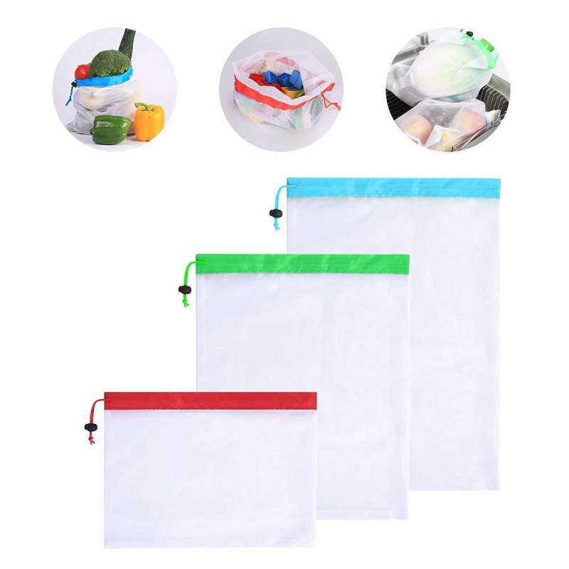 3 크기 재사용 가능한 메쉬 생산 가방 식료품 쇼핑을위 - Produce Bag Reusable Mesh 리뷰 및 가격