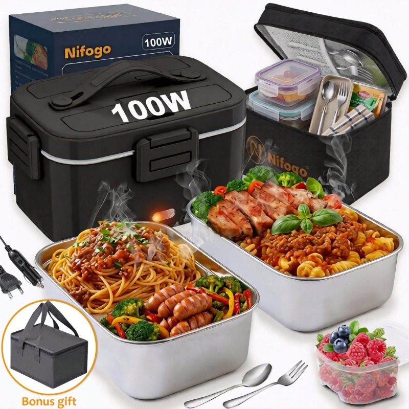 100W 전기 가열 도시락, 1.8L 304 스테인리스 - Food Storage Warmer 리뷰 및 가격