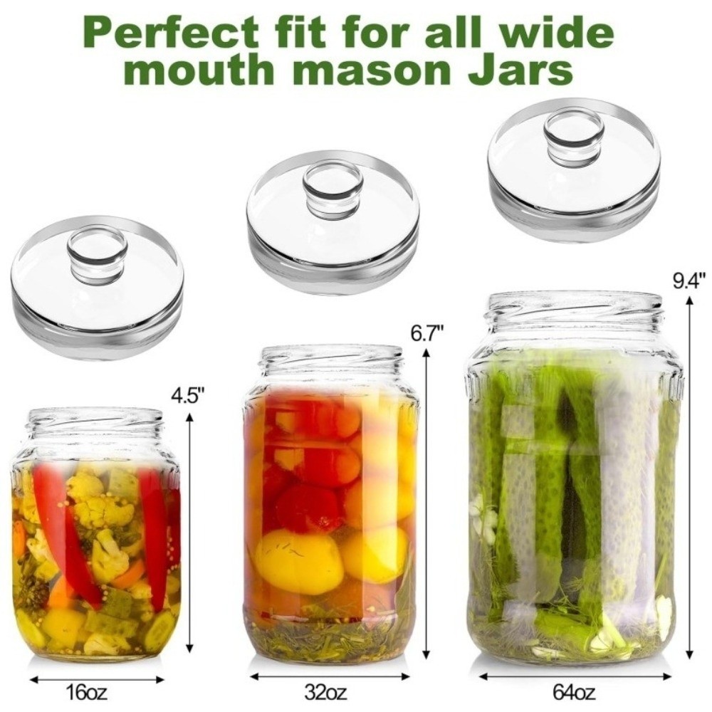 발효 유리 무게추가 들어있는 투명 밀봉형 와이드 입구  - Mason Jar Wide Mouth 리뷰 및 가격