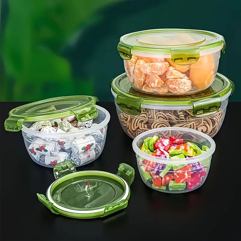 플라스틱 식품 보관 용기 4개, 도시락, 식당, 캠핑, - Food Storage Jars Plastic 리뷰 및 가격