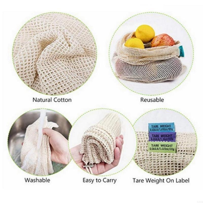 면 메쉬 생산 가방 야채와 과일을 위한 재사용 가능한  - Produce Bag Reusable Mesh 리뷰 및 가격