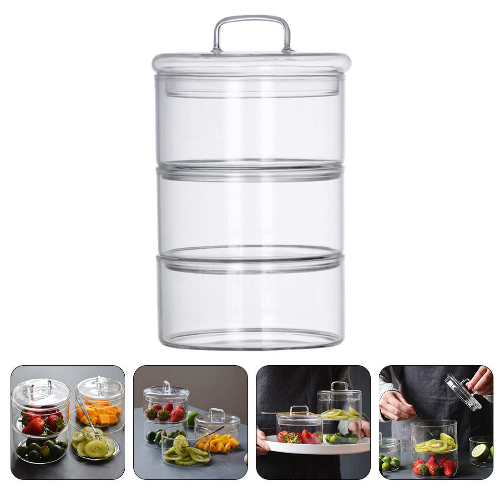 1세트 투명 유리 보관 용기 샐러드 서빙 컨테이너 쌓을 - Food Storage Container 리뷰 및 가격