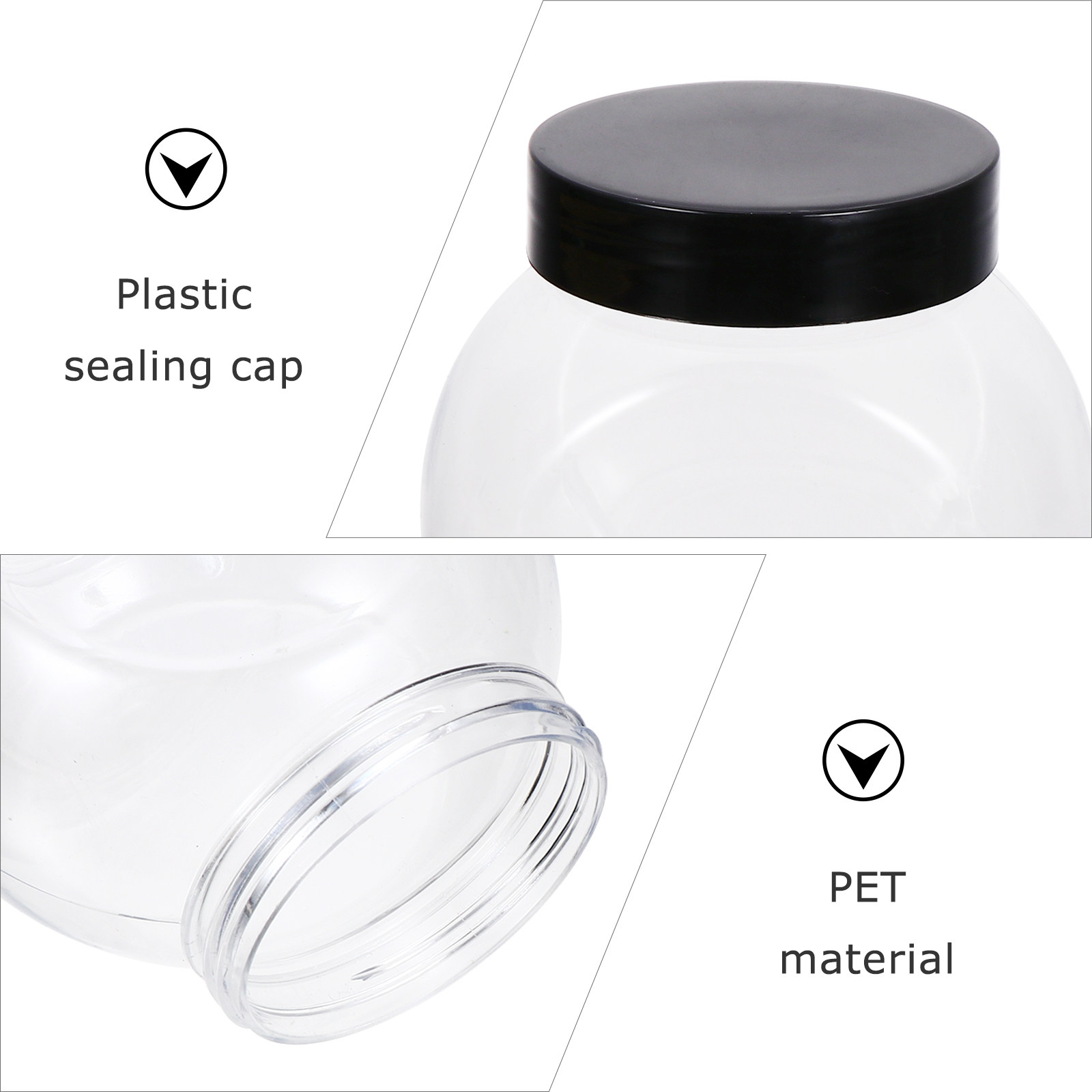 1세트 식품 저장 캔 투명 424ml 방습 밀봉 용기  - Food Storage Pet 리뷰 및 가격