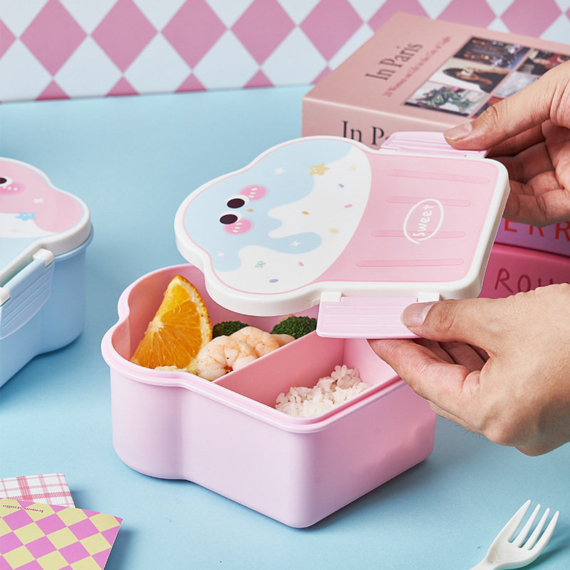 귀여운 도시락 도시락 상자 학교 히터 어린이를위한 휴대 - Food Storage With Compartments 리뷰 및 가격