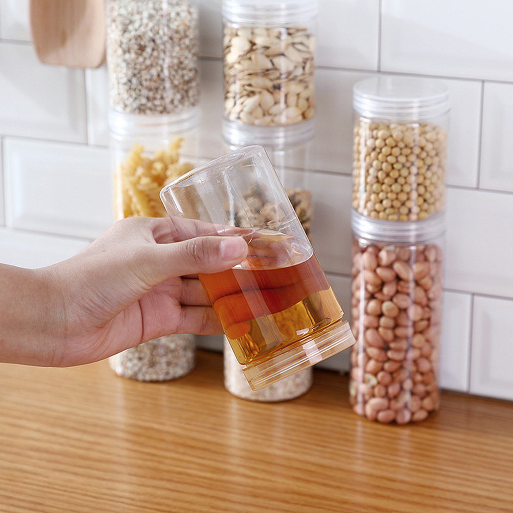 10개입 투명 고급 플라스틱 식품 저장 용기, 밀폐 뚜 - Food Storage Jars Plastic 리뷰 및 가격