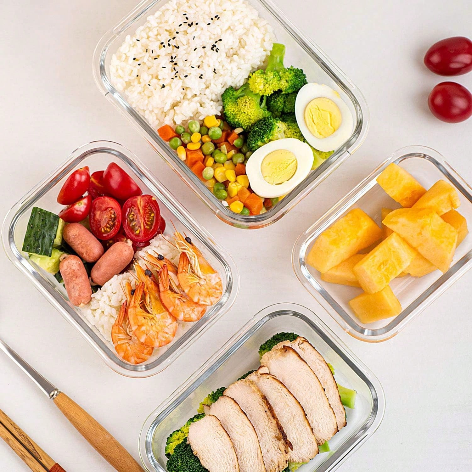 10팩 유리 밀프렙 용기, 뚜껑이 있는 밀폐형 식품 보 - Food Storage Prep Containers 리뷰 및 가격