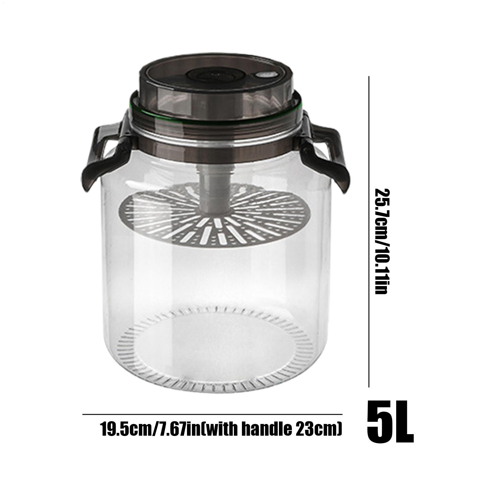 뚜껑이 있는 5L 원형 밀폐형 피클 보관 용기, 손잡이 - Food Storage Lidl 리뷰 및 가격