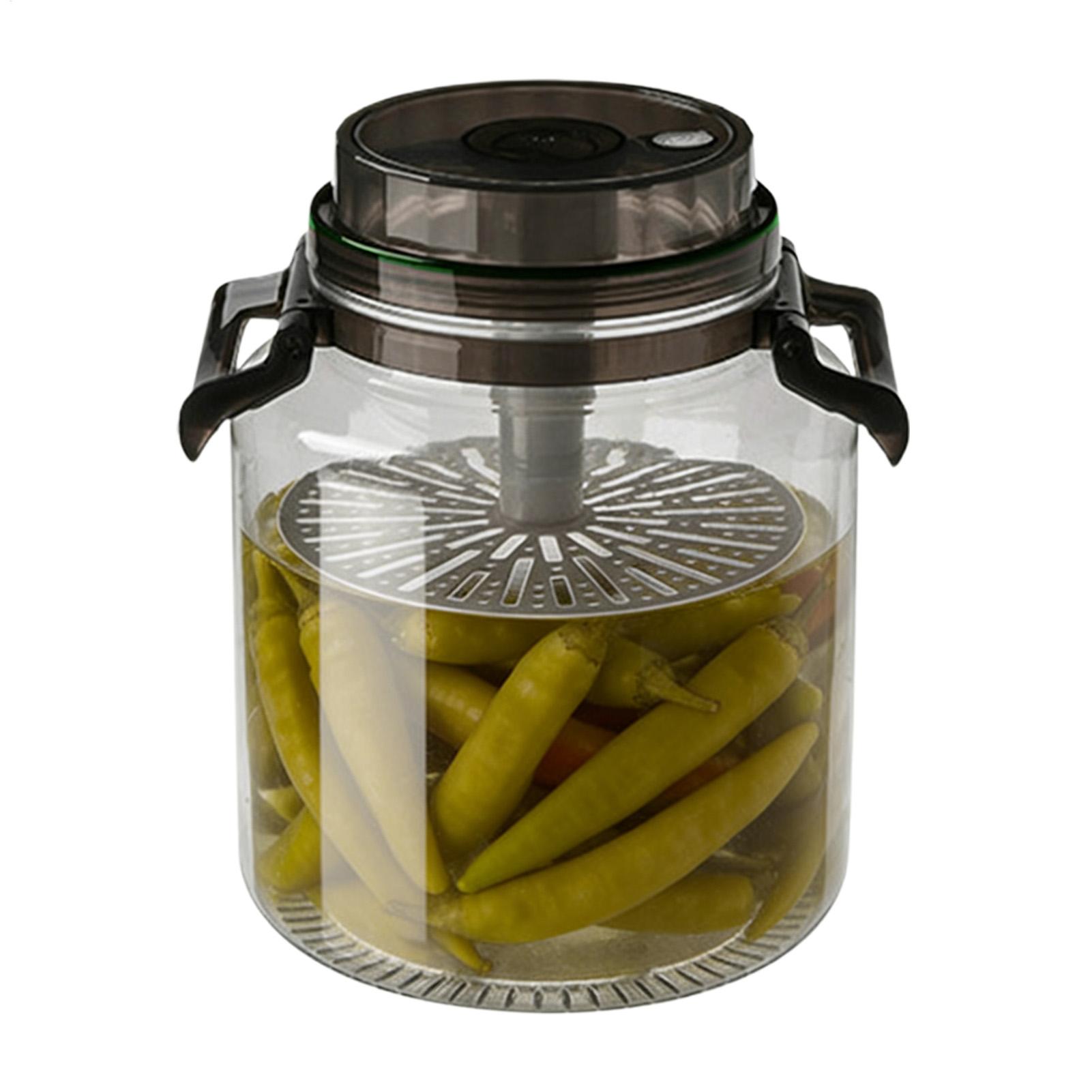 뚜껑이 있는 5L 원형 밀폐형 피클 보관 용기, 손잡이 - Food Storage Lidl 리뷰 및 가격