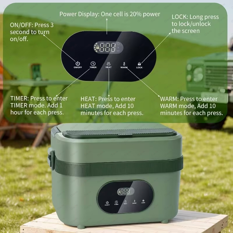 기손 1.5L 휴대용 무선 가열 도시락 18000mah - Food Storage Warmer 리뷰 및 가격