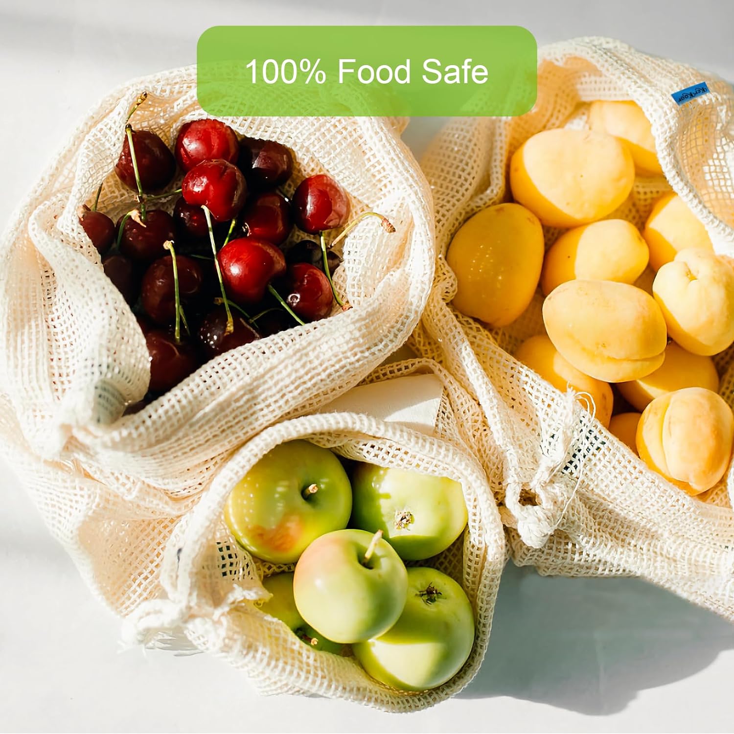 3pcs 재사용 가능한 코튼 메쉬 생산 쇼핑백 채소 과 - Produce Bag Reusable Mesh 리뷰 및 가격