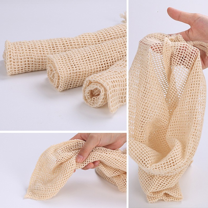 3pcs 재사용 가능한 코튼 메쉬 생산 쇼핑백 채소 과 - Produce Bag Reusable Mesh 리뷰 및 가격