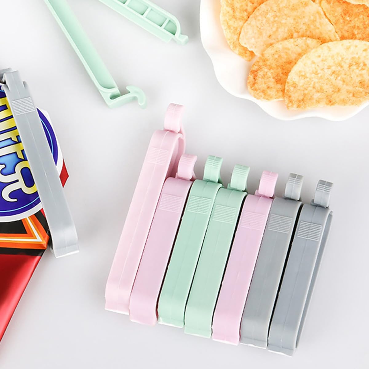 12pcs 혼합 색상 플라스틱 씰링 클립 식품 저장용  - Food Storage Plastic Bag 리뷰 및 가격