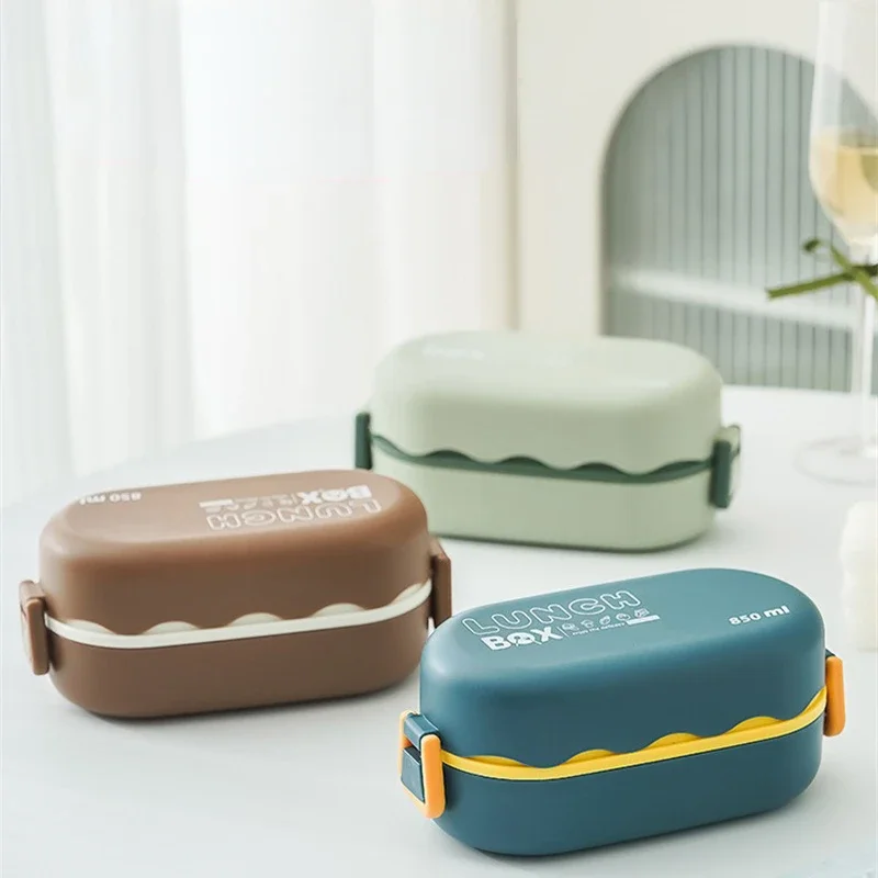 스푼 버클이 있는 이중 레이어 플라스틱 구획 도시락 상 - Food Storage With Compartments 리뷰 및 가격
