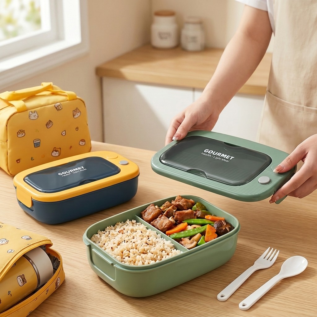 전자레인지용 플라스틱 도시락 2칸 누수방지 점심 도시락 - Food Storage Prep Containers 리뷰 및 가격