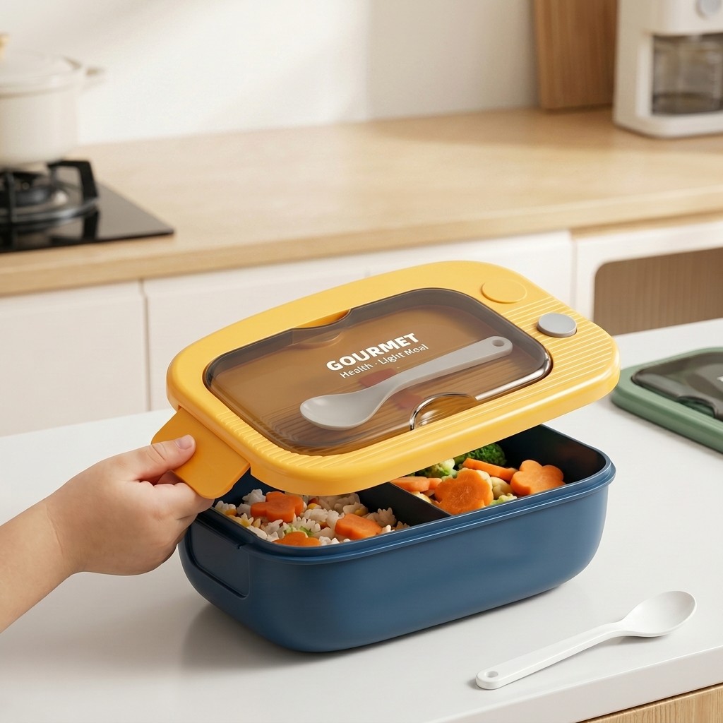 전자레인지용 플라스틱 도시락 2칸 누수방지 점심 도시락 - Food Storage Prep Containers 리뷰 및 가격