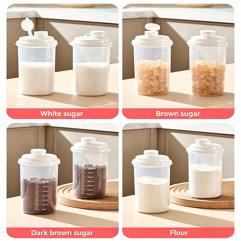뚜껑이 있는 밀폐 식품 보관 용기, 설탕 디스펜서, 갈 - Food Storage Container 리뷰 및 가격