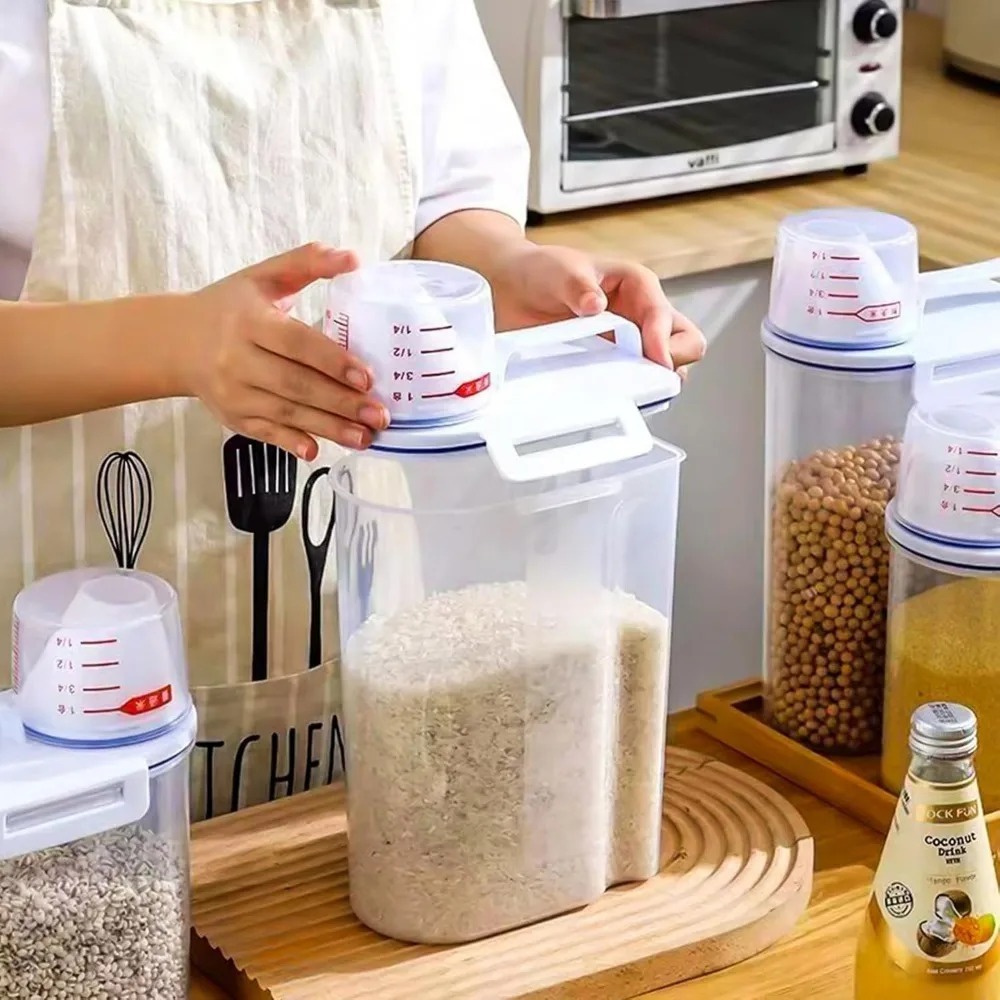 쌀 건조식품 보관 용기 BPA 프리 식품 보존 용기 플 - Food Storage Jars Plastic 리뷰 및 가격