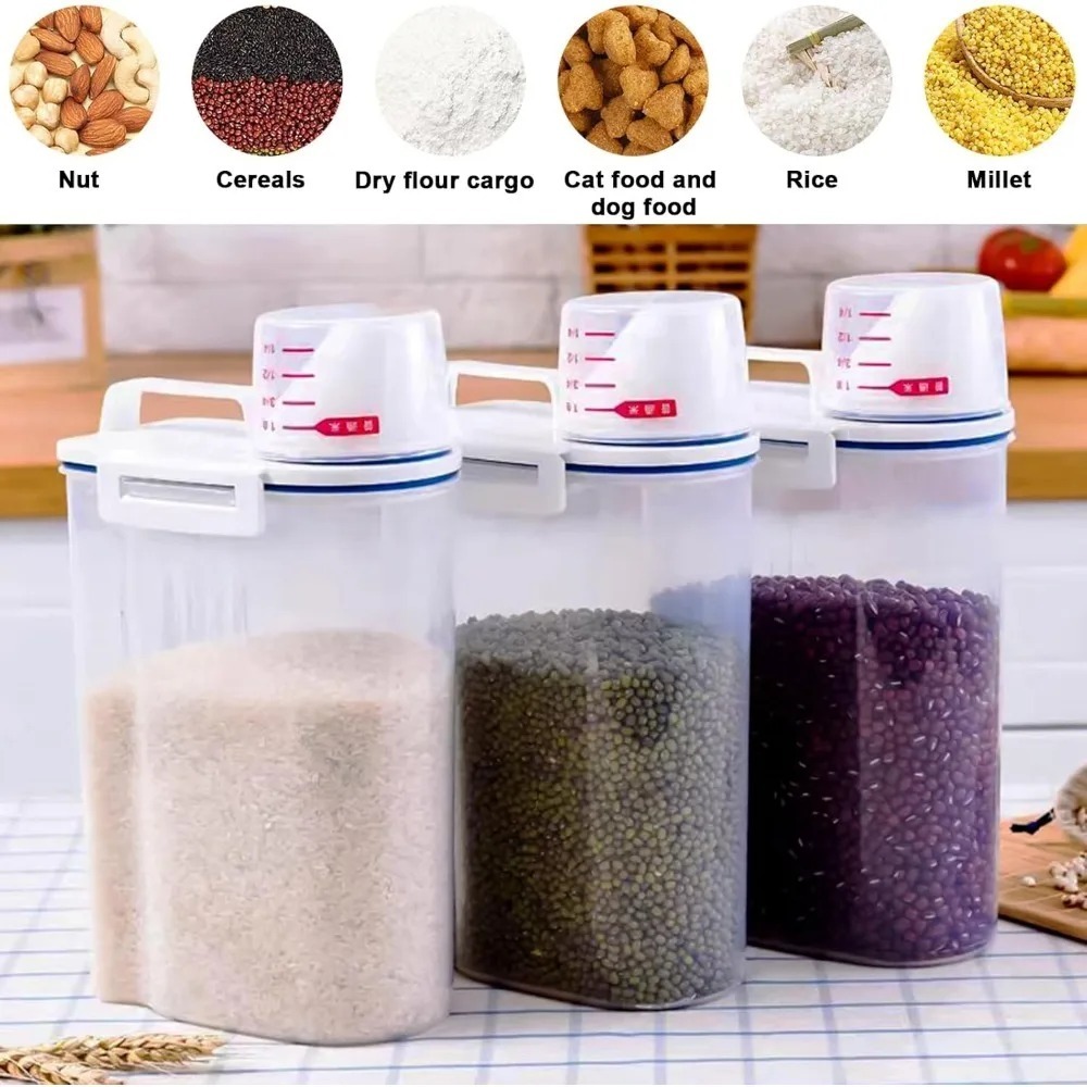 쌀 건조식품 보관 용기 BPA 프리 식품 보존 용기 플 - Food Storage Jars Plastic 리뷰 및 가격