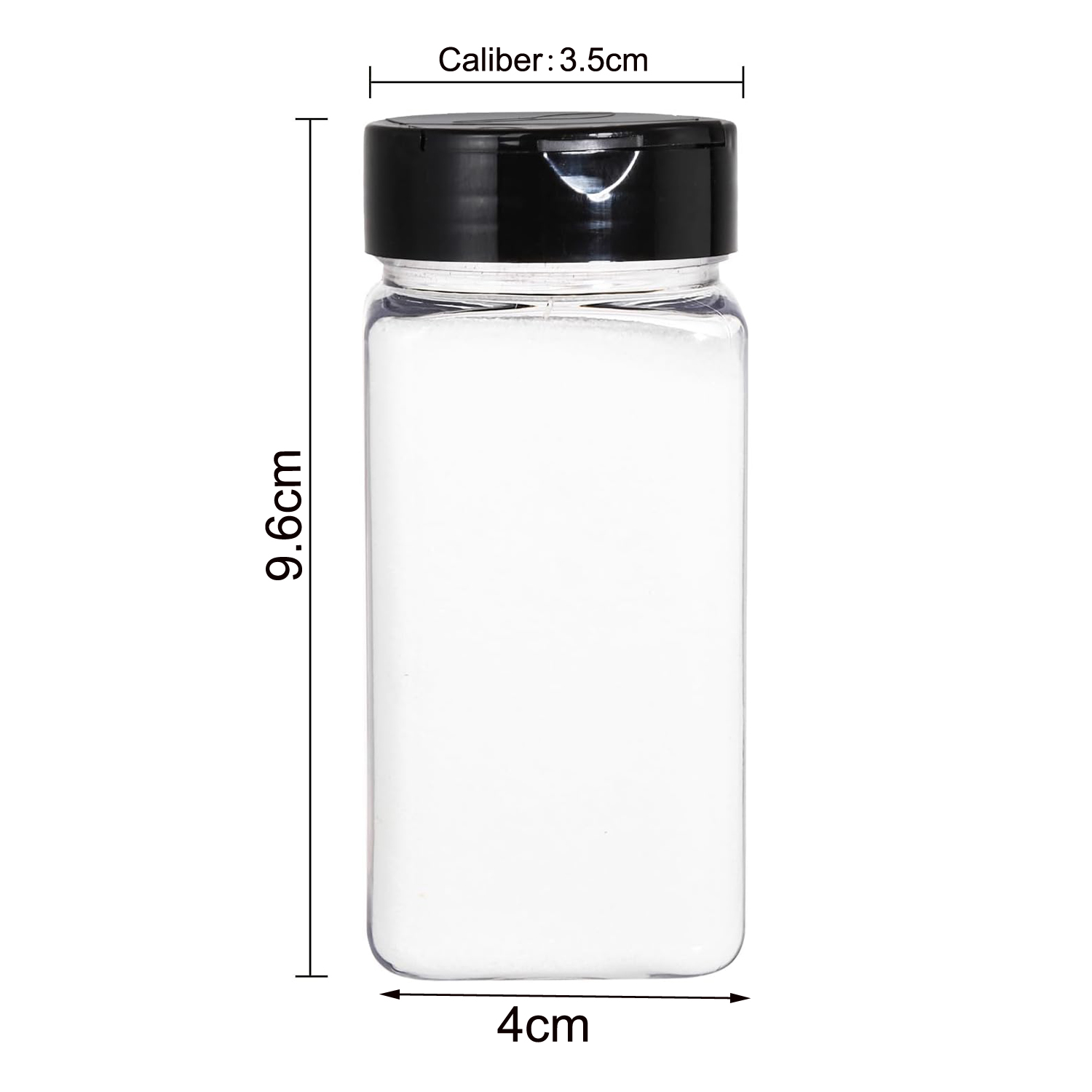 대형 사각 플라스틱 양념통, 쉐이커 뚜껑 포함, 투명한 - Food Storage Jars Plastic 리뷰 및 가격